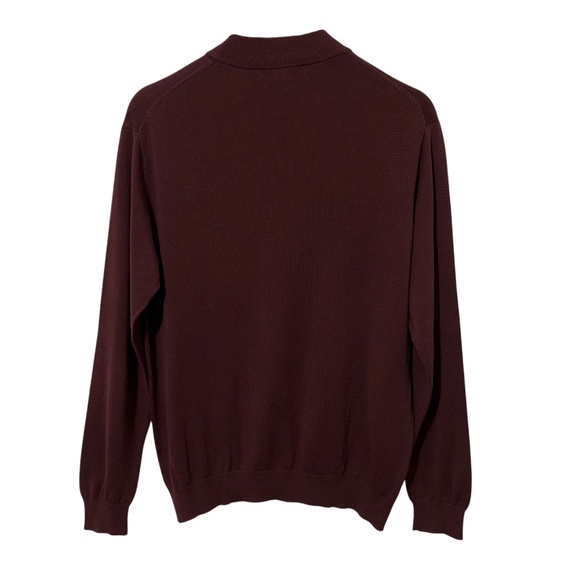 Pronto Uomo Mens Silk Bld Knit Pullover Size L Mock Neck Vintage - Picture 2 of 4